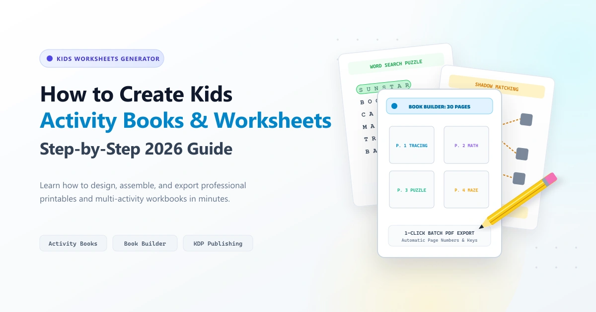 How to Create Kids Activity Books and Worksheets: 2026 Guide