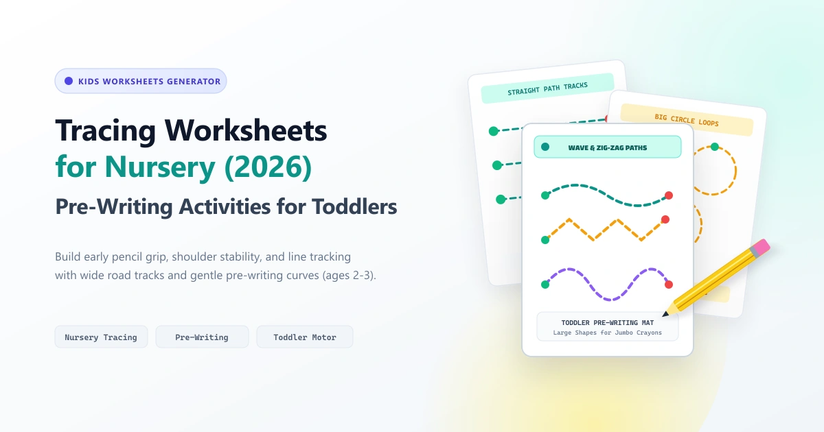 Tracing Worksheets for Nursery: Easy Printable Pre-Writing Activities (2026)