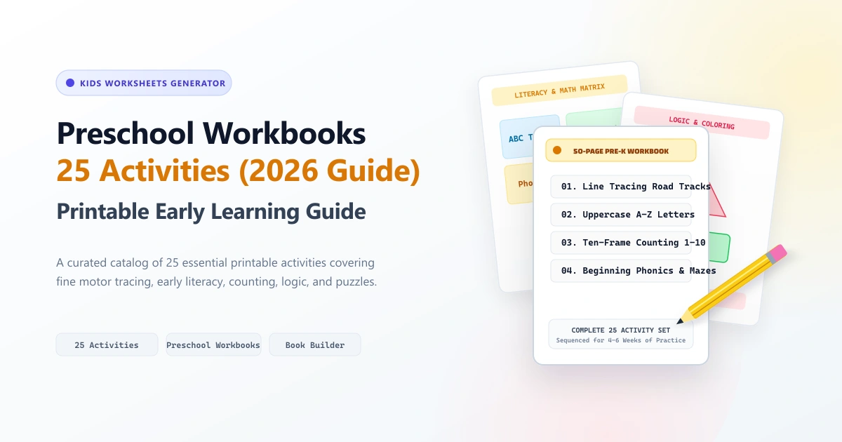 Preschool Workbooks: 25 Printable Activities for Early Learning (2026 Guide)