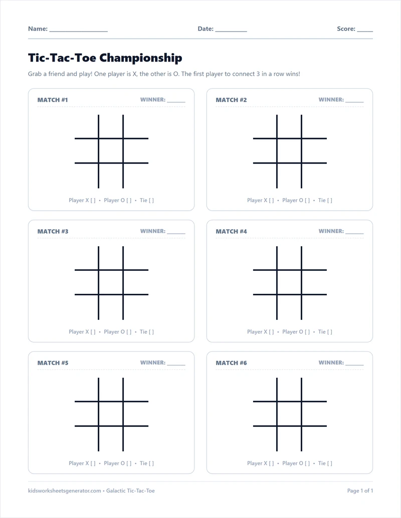 Tic-Tac-Toe Championship