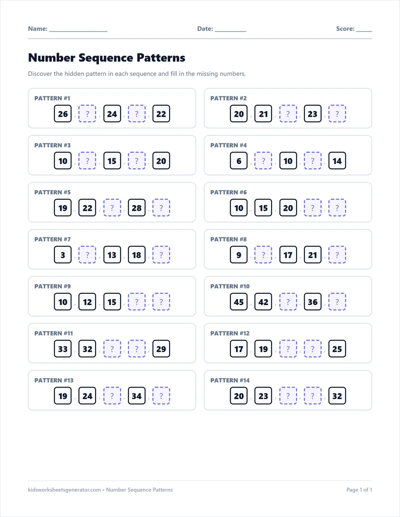 Number Sequence Patterns