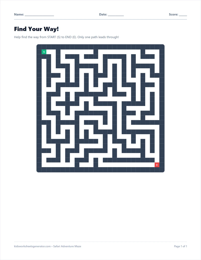 Dinosaur Maze Demo